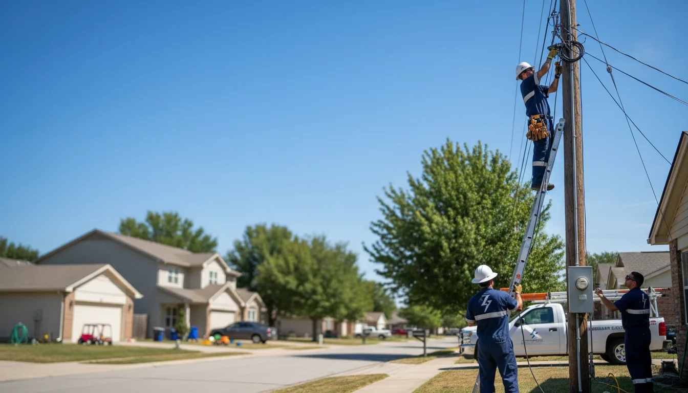 Residential electrician providing installation services in Upland, NE